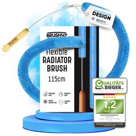 BRUSHYZ® Radiator Brush - Heating Brush Long 115 cm Microfibre - Radiator Cleaning Brush Improves Room Climate - Heating Cleaning Brush - Brush for Radiators Cleaning and Saving Heating Costs