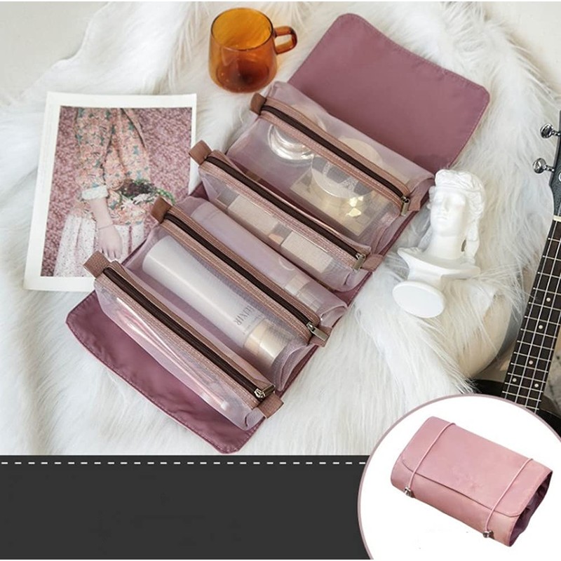 Msidd 4 in 1 Multi-functional Obi Cosmetic Pouch Makeup Pouch
