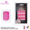 Bling Art False Nails French Manicure Matte Pink Medium Tips