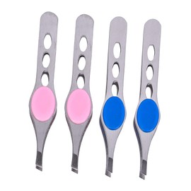 Baluue 4pcs Assorted Color Eyebrow Clamps Tool for Precision Tweezing for Home Salon Use Compact for Easy Portability