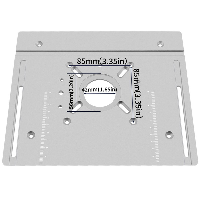 Set of 2 Router Table Insert Plate Aluminum Alloy Wood