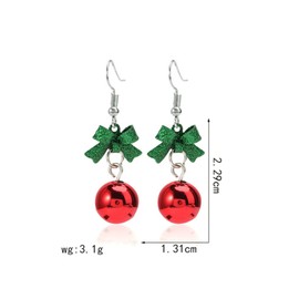 Christmas Candy Cane Earrings for Women Cute Creative Christmas Earrings Christmas Tree Gingerbread Man Earrings Unique Ornament Dinosaur Funny Earrings Earrings Xmas Party Jewelry Gift (Christmas Jingle Bell)