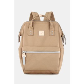 Himawari Water Resistant Canvas Backpack Bag with Side Pockets - Large Size - Color: Camel, Size: One Size