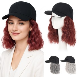 Hairro Wig Hat For Women Baseball Cap With Hair Extensions Synthetic Fake Hair 8" 190g #116/350
