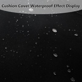 TDHLW Papasan Chair Cushion Covers Only, Outdoor Indoor Cushion Waterproof Slipcover for Papasan Chair Cushion, Removable Zippered Papasan Cushion Cover,Waterproof Black,Fits a 47-51 Inch