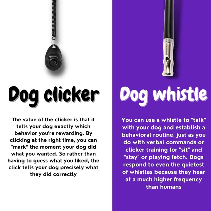 Dog Whistles, Custom Target Stick and Clicker Training Device for