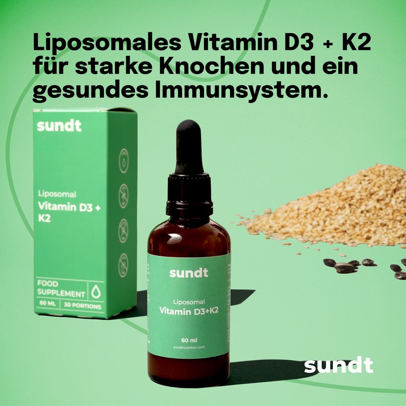 Vitamin D3 K2 Drops Liposomal | Sugar and Gluten Free