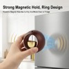 2 Pack Shopkeepers Bell for Door Opening, Magnetic Wood Doorbell