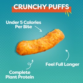 P-nuff Crunch Peanut Puffs – Shark Tank, Healthy Snacks, Keto, Gluten Free, 20g Vegan Protein per Bag, Gut Health, Post Workout, Fit Snacks, For Adults and Kids – 4oz Bag, Cheddar Jalapeno 6-Pack