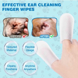 UrbanX PET Ear Finger Wipes for Aussiepom and Other Mixed Breed Dogs Ear Cleaner, Ear Wipes for Dogs - Remove Ear Wax, Debris - Soothes & Deodorizes, Relieves Ear - 50 Count