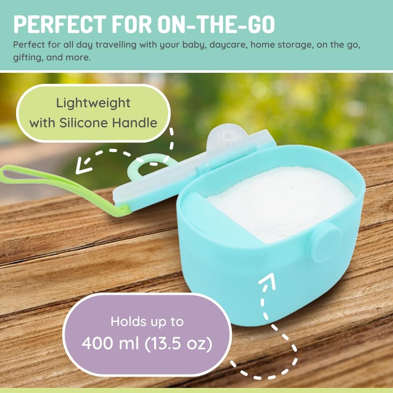 melii Baby Formula Storage Container with Integrated Scoop, Airtight, Leakproof,