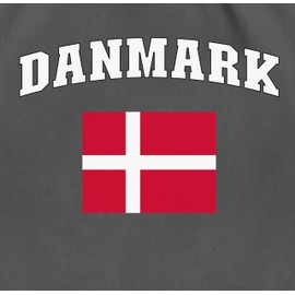Shirtracer - Gym Bag Backpack - Football World Cup - Bags - Danmark Lettering with Flag | Denmark | Denmark | Kongeriget Danmark | Kingdom of Denmark, 01 Dark Grey, Unit size