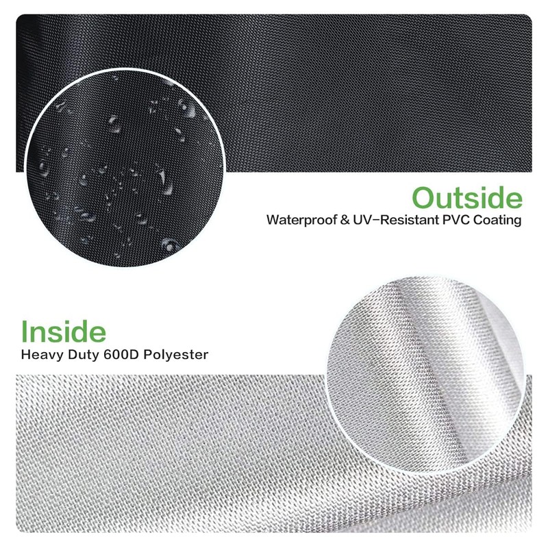 Fire Pit Cover Square, 32×32 lnch Heavy Duty Waterproof 600D