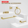 Bathroom Hardware Set Accessories Adjustable Brushed Gold Towel Bar Set