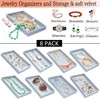 8 Pack Stackable Velvet Jewelry Trays Organizer for Drawers Large