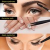 3pc Black Tweezer Set & Glitter Spoolie - Hair Removal