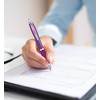 Libetui 50 Ballpoint Pens Purple Set - Blue Ink, Ergonomic
