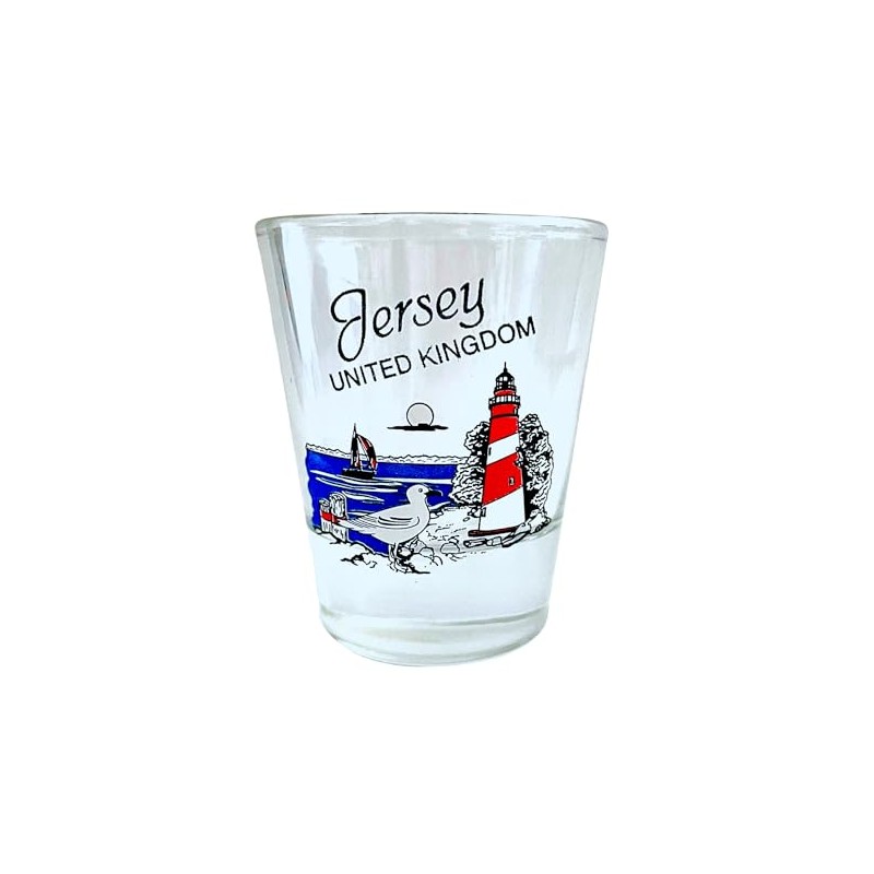 Jersey United Kingdom Lighthouse Shot Glass