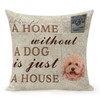 Retro 20"x20" Throw Pillow Cover A Home Without A Dog