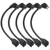 Cable de extensión de enchufe plano corto de 1 pie,