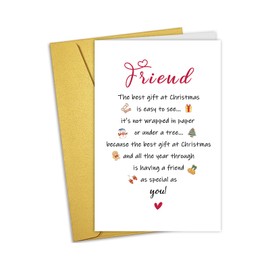 Nchigedy Funny Christmas Card for Friend, Friend Poem Christmas Card, Best Friend Christmas Card for Him Her, Hilarious Christmas Card for Bestie