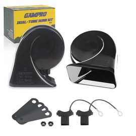 GAMPRO 12V Dual-Tone Electric Horn With Plug Usable For Toyota Waterproof cover Snail Horn Kit