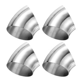 M METERXITY 4-Pack OD 3 Inch 45 Degree Mandrel Bend Elbow, Thicken 1.5 mm 304 Stainless Steel Exhaust Elbow Pipe for Car Modified Exhaust System, Stair Handrail Bend, Height 81 mm