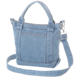 AOCINA Denim Purse Jean Tote Bag for Women Crossbody Shoulder Denim Purses and Handbags for Women(C-Light Blue)