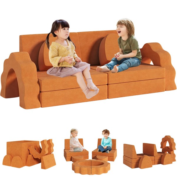 MAMIZO MAMIZO 10pcs Modular Kids Play Couch, Child Sectional Sofa,