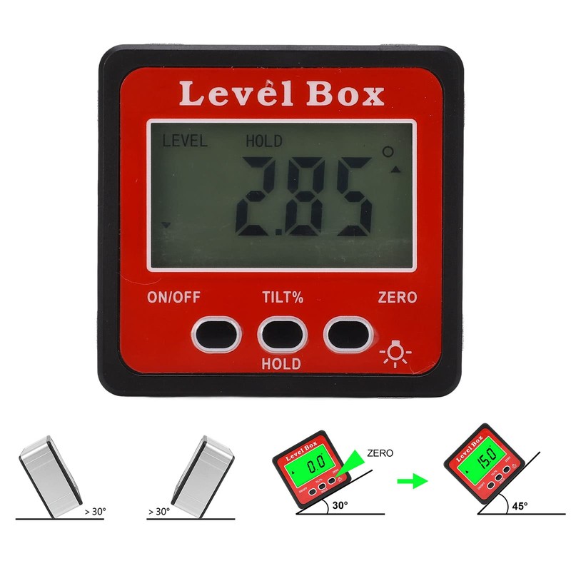 Digital Electronic Level and Angle Gauge, Portable Magnetic Digital Level