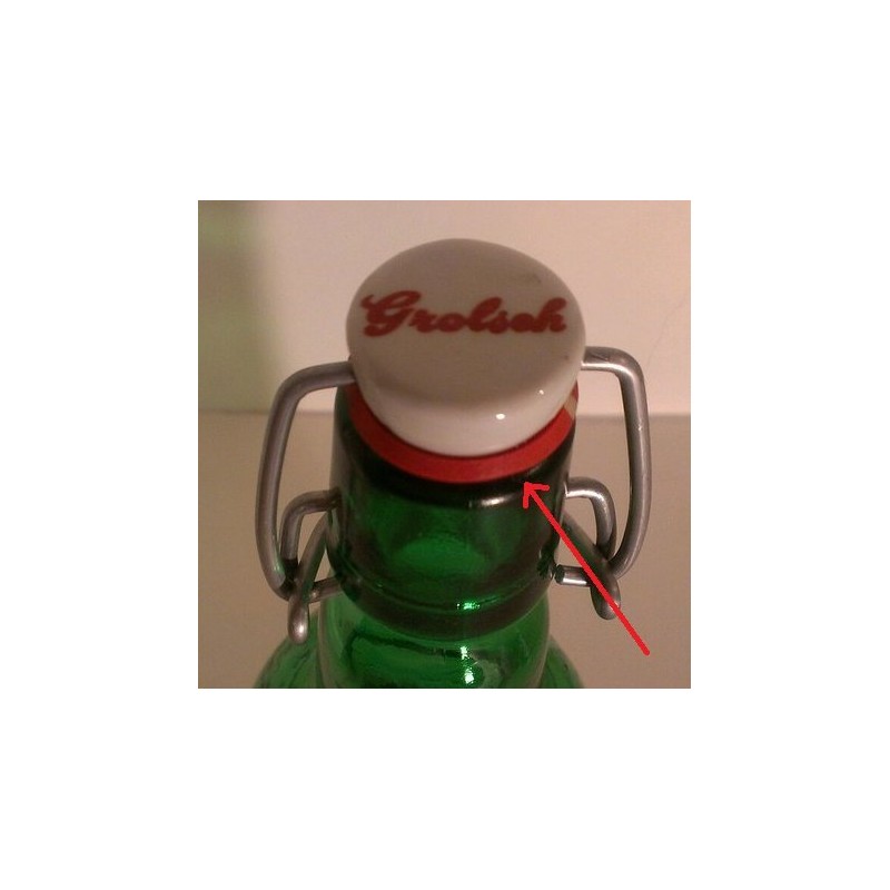 25 PACK RED SILICONE RUBBER GROLSCH STYLE GASKETS FOR EZ-CAP