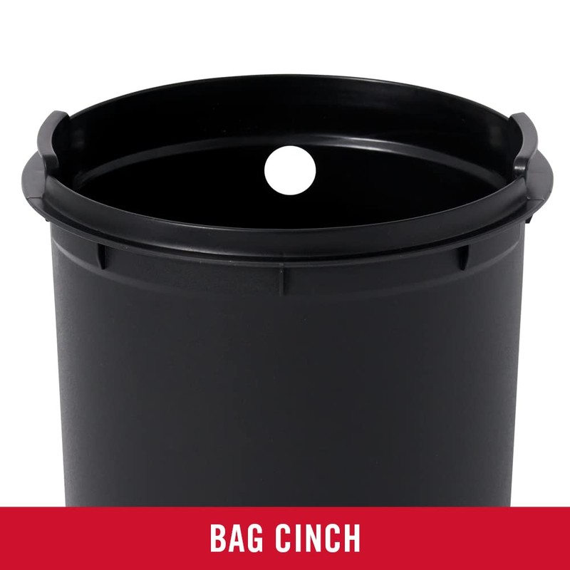 Rubbermaid Stainless Steel Round Step-On Trash Can, 1.6-Gallon, Charcoal, Wastebasket