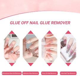 AIJIMEI Nail Glue Remover Glue Off Nail Glue Remover Nail Glue Remover for Press on Nails Professional Nail Polish Remover for Nail Tips (10ml Debonder)