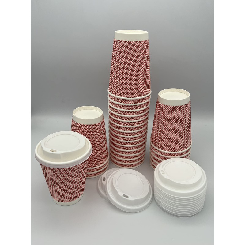 HOT BARGAINS, 100 x 12oz / 360ml Disposable Coffee Cups