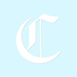 Old English Font C Initial - Vinyl Decal Sticker - 3.4" x 3.75" - White