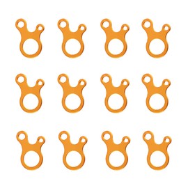 Azarxis Aluminum Guyline Tensioner Guy Rope Adjuster Wind Cord Buckle 12 Pack Lightweight for Camping Hiking Backpacking Picnic Outdoor Tent Accessory (Snail Shape (Gold) - 12 Pack)