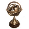 Engraved Brass Tabletop Armillary Nautical Sphere Globe