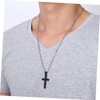 Ipetboom 6pcs Shiny Cross Pendant Necklace Durable Stainless Steel Fashion