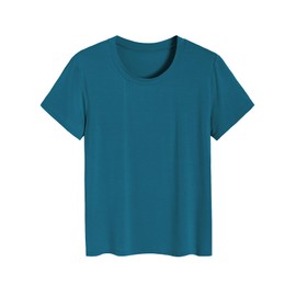 Latuza - Conjunto de pijama pequeño de viscosa para mujer, verde azulado, S Chiquita
