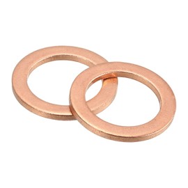 sourcing map 20Pcs M14 Flat Washer, Copper 14mm ID x 20mm OD x 1.5mm Thick for Bolt Screw, Factories Repair, Kitchens, Shops, and Outdoor Construction, Red
