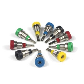 Aofan Banana Socket 2 mm Jack for Panel Mounting Test Probes Mixed Colour Pack of 10