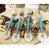 Southwest Chic Indian Turquoise Feather Flatware 1 Spoon Teaspoon Fork