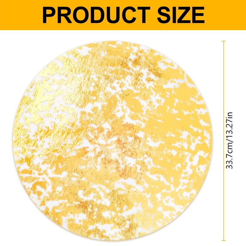 Lotsdonxia 16 Pcs Disposable Gold Foil Placemats – Luxurious Table