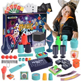 SHANTOU CITY CHENGHAI XINGKUNLE TOY FACTORY Magic Kit, 109+Magic Tricks for Kids Age 6-8, Magic Set with Manual and Video fo