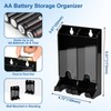 AA Battery Organizer Storage Holder, Acrylic Dispenser Holds 22 Batteries,
