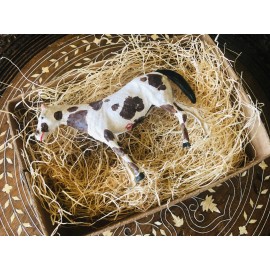 The Dresden Cottage New 3D Dresden Paper Christmas Ornament Pinto Horse Feather Tree Decoration