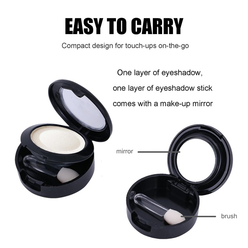 White Eyeshadow Single,Pressed Fine Powder Eyeshadow, High Shimmer Pearl Shadow