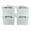 Jekiyo 32 Quart Clear Storage Boxes with Lid, 4 Packs,
