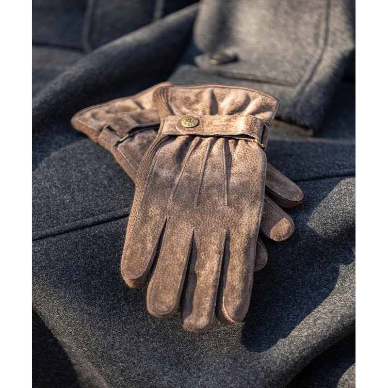 Dentsu Dents Chester Suede Gloves - Brown
