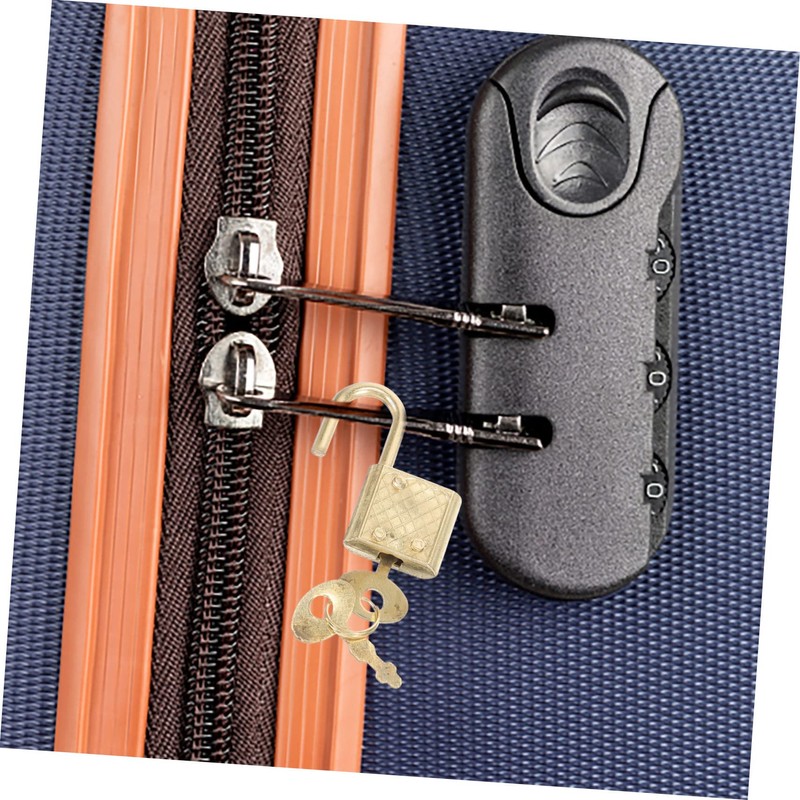 Operitacx 10Pcs Zinc Alloy Padlocks Rustproof Suitcase Locks for Travel